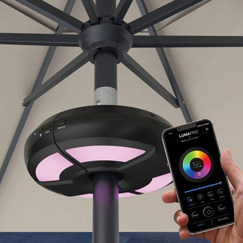 patio umbrella outdoor lighting