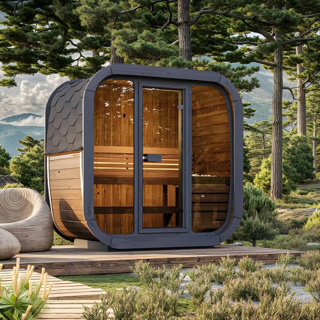Luxury outdoor sauna