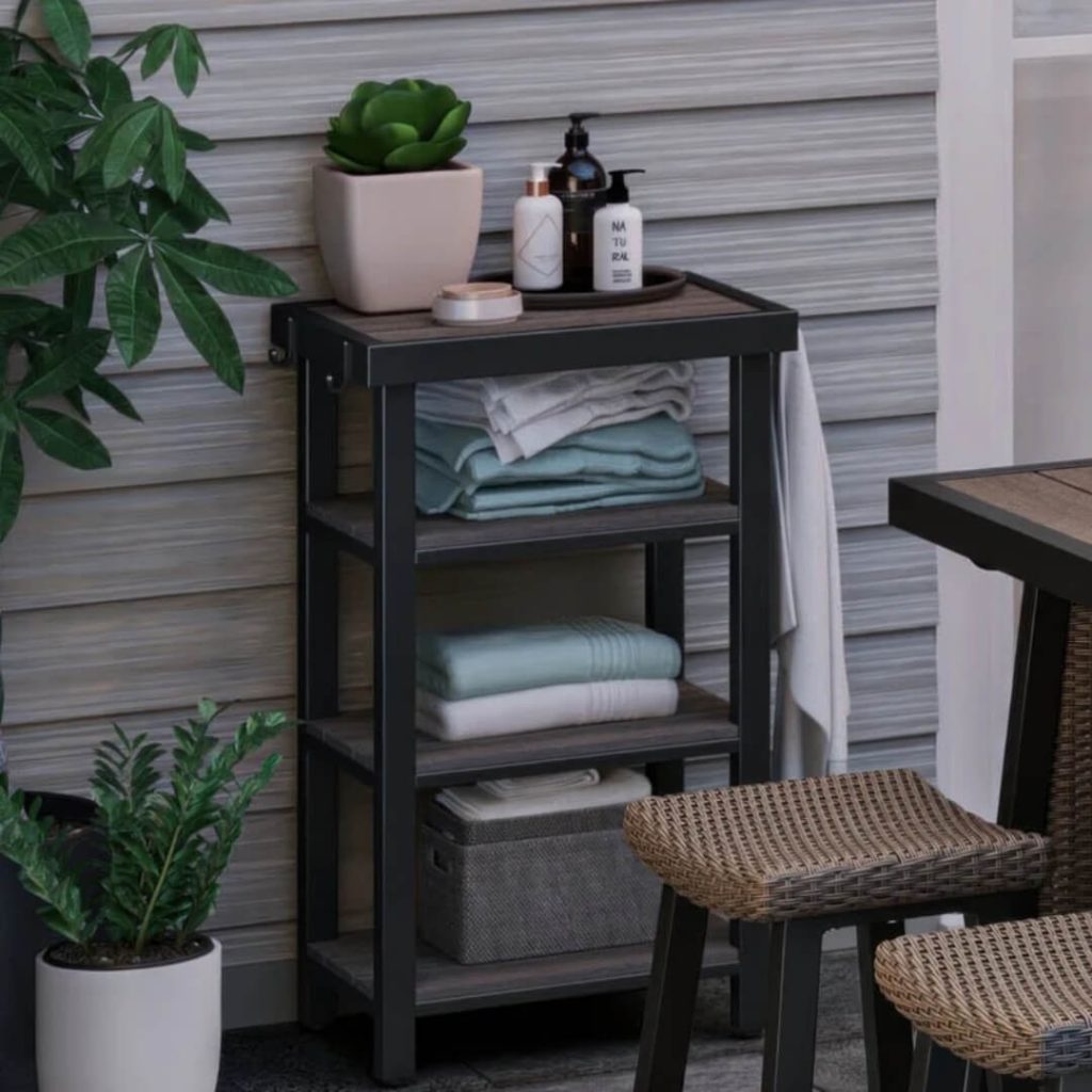 Easy backyard storage solution shelf