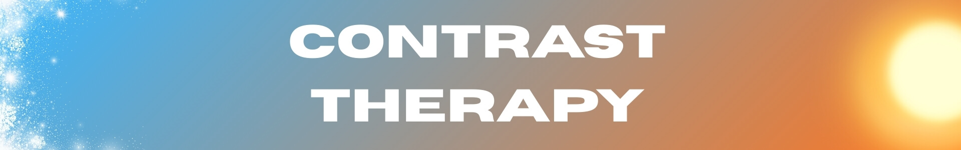 hot and cold graphic with "Contrast Therapy" text overlay