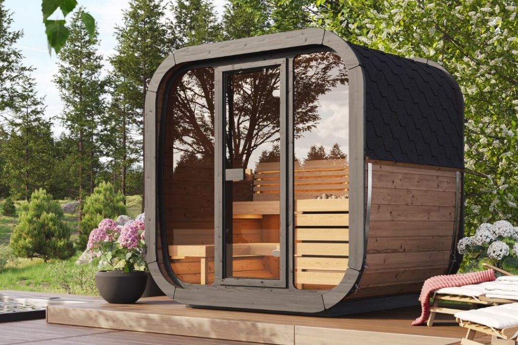 outdoor barrel sauna